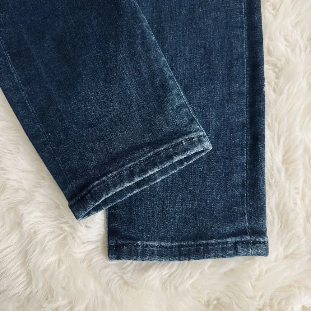 Express Skinny Mid Rise Jeans 10 (31x29) Dark Wash Blue Super Stretch Womens